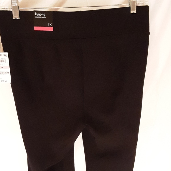 NWT Alfani 1X Deep Black Comfort Waist Legging - Picture 2 of 6
